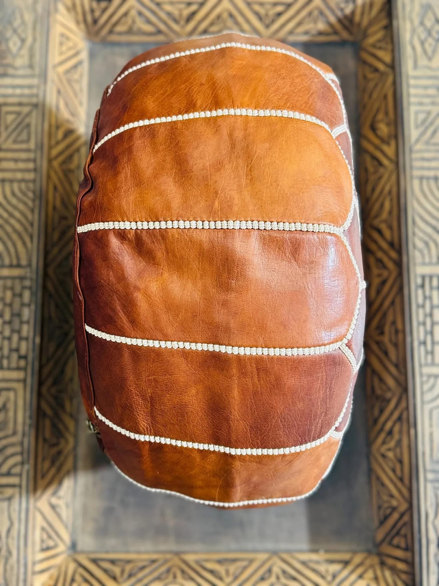 Moroccan Goat Skin Pouf