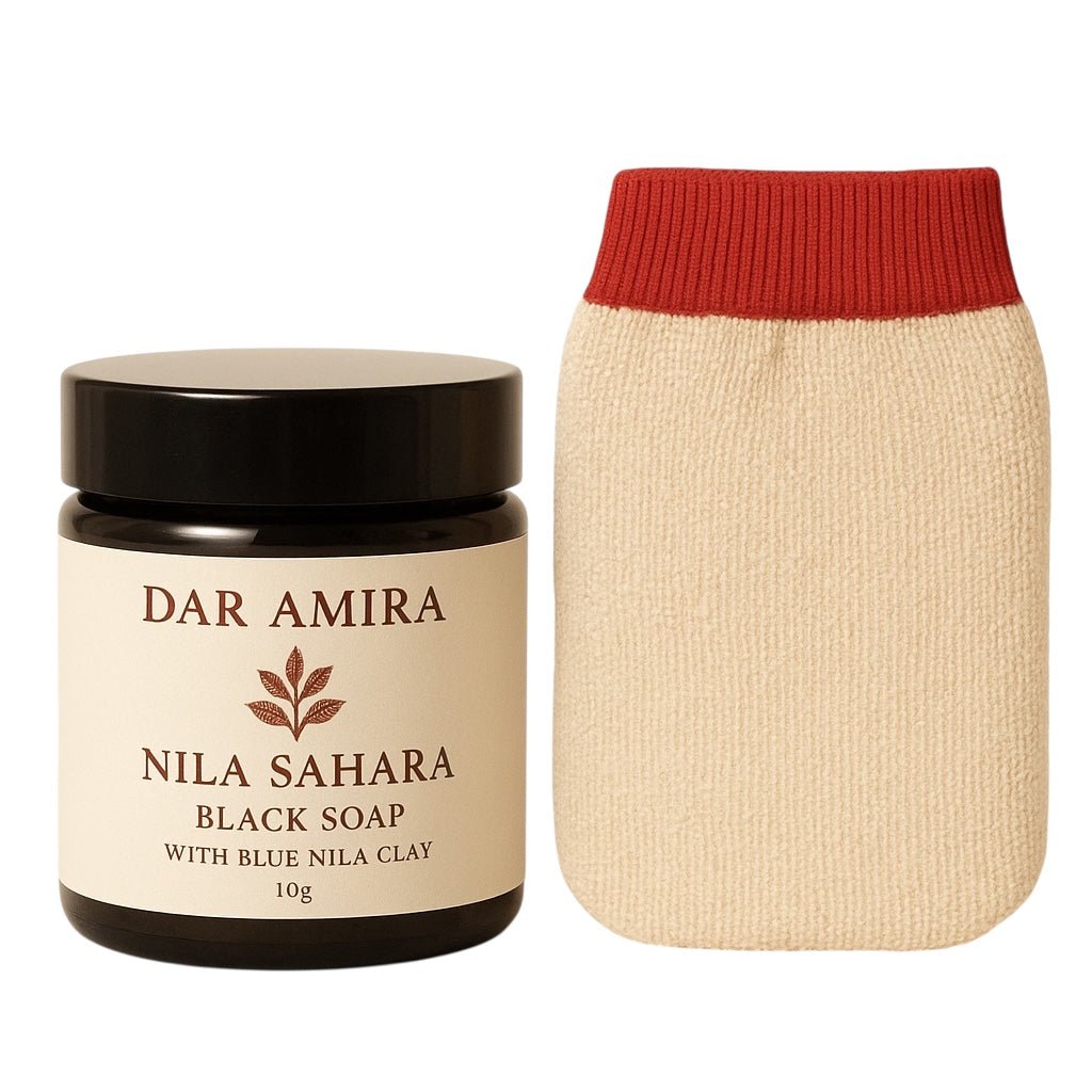 Nila Sahara Black Soap – 200g Moroccan Brightening Ritual