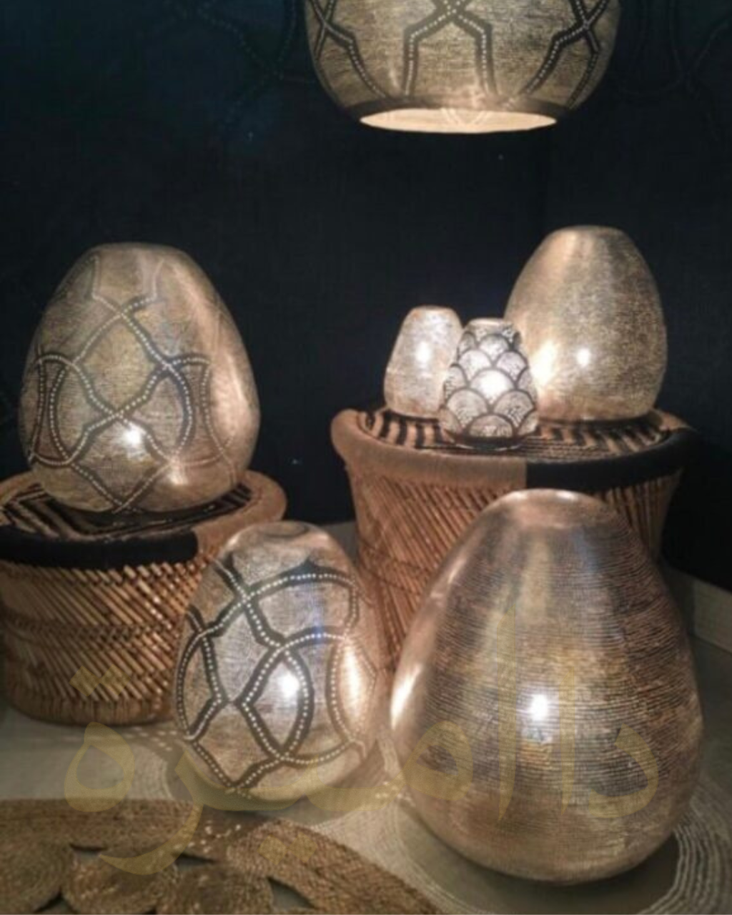 Handcrafted Moroccan Brass Lamp – “Lumière d’Amira”