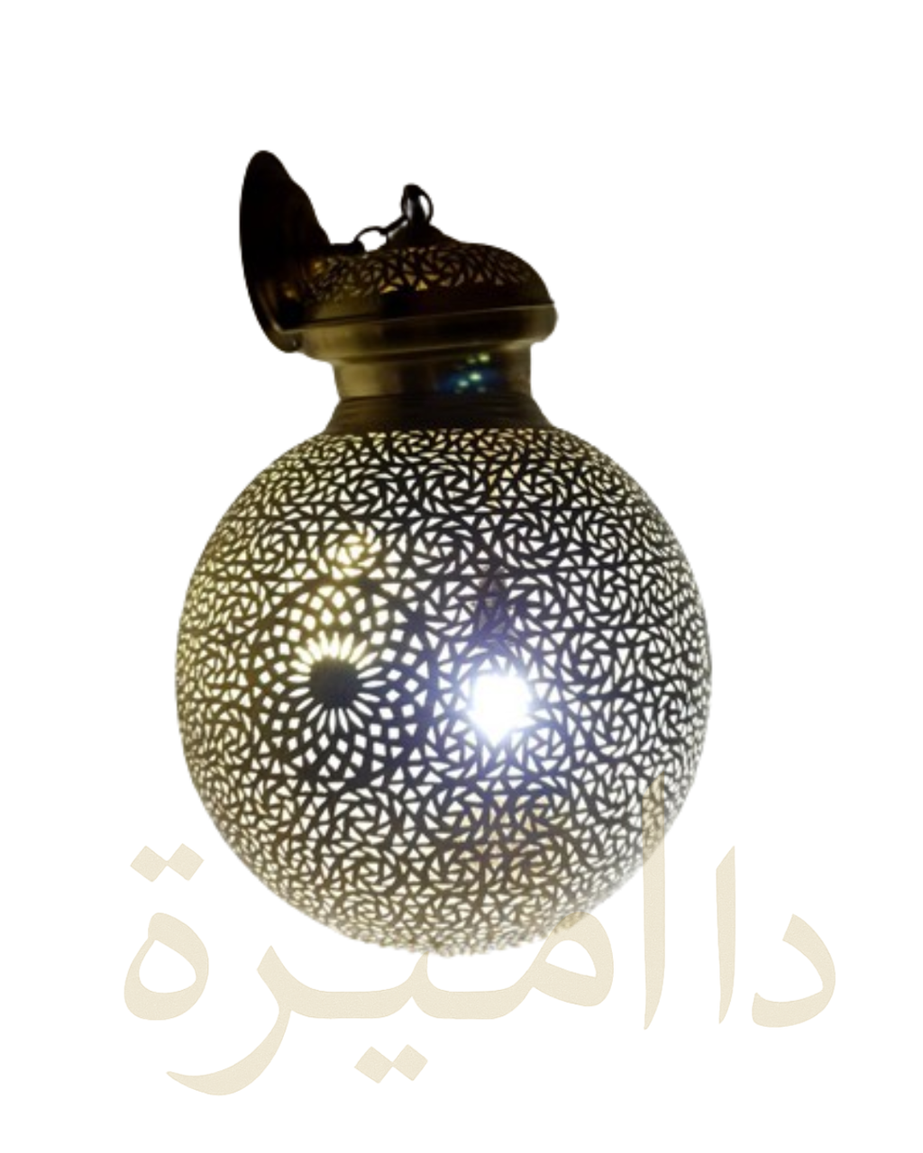 Brass Moroccan Filigree Hanging Lamp – Handcrafted Marrakech Light