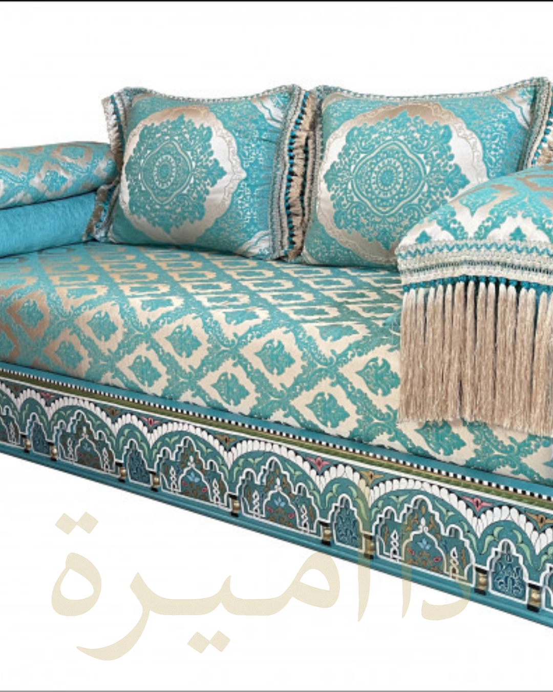 Anisa Turquoise Oriental Sofa