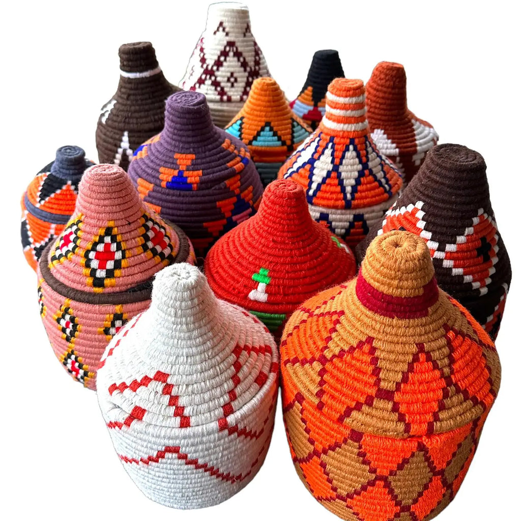 Set of 5 Berber Baskets (Fixed Color Mixes)