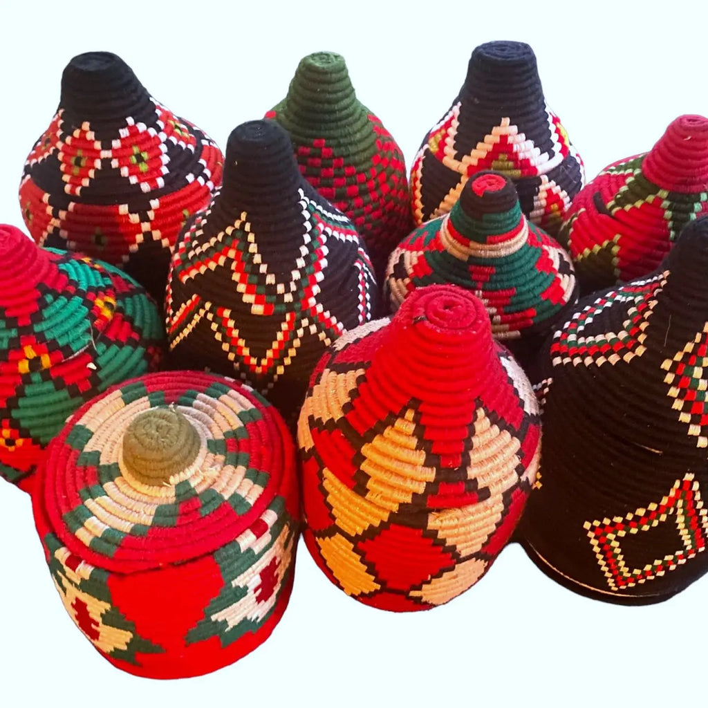 Set of 5 Berber Baskets (Fixed Color Mixes)