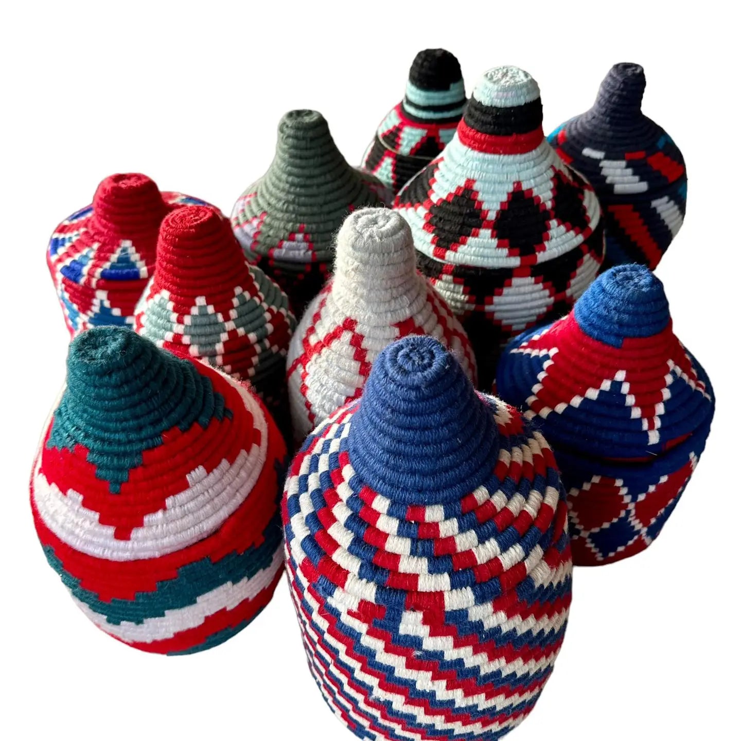 Set of 5 Berber Baskets (Fixed Color Mixes)