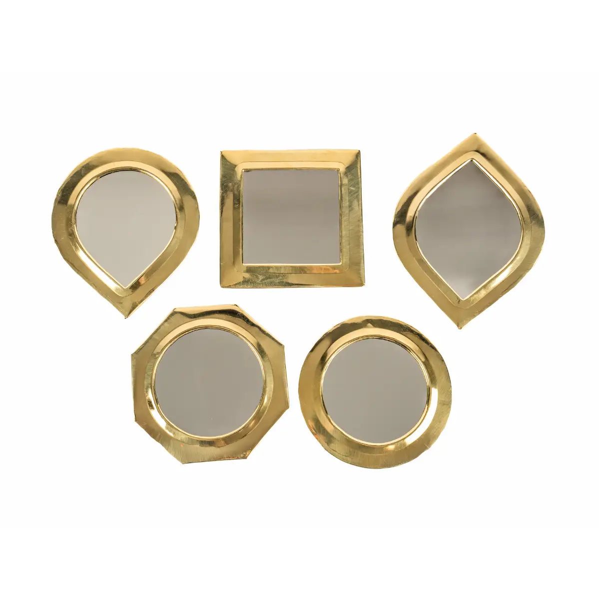 Moroccan Brass Mini Mirrors 10-14cm. Set of 5 Arab Mirrors