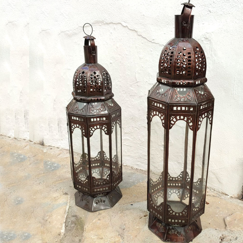 Moroccan glass lantern