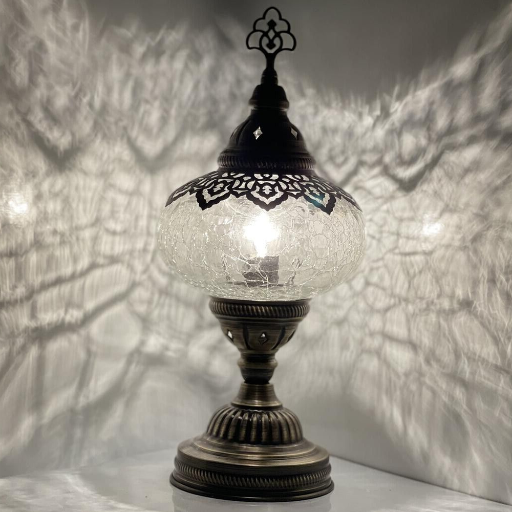 Glass crackle lamp