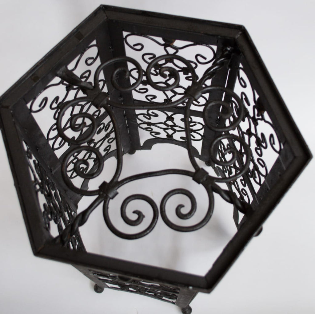 The Amira Wrought Iron Lantern Stand