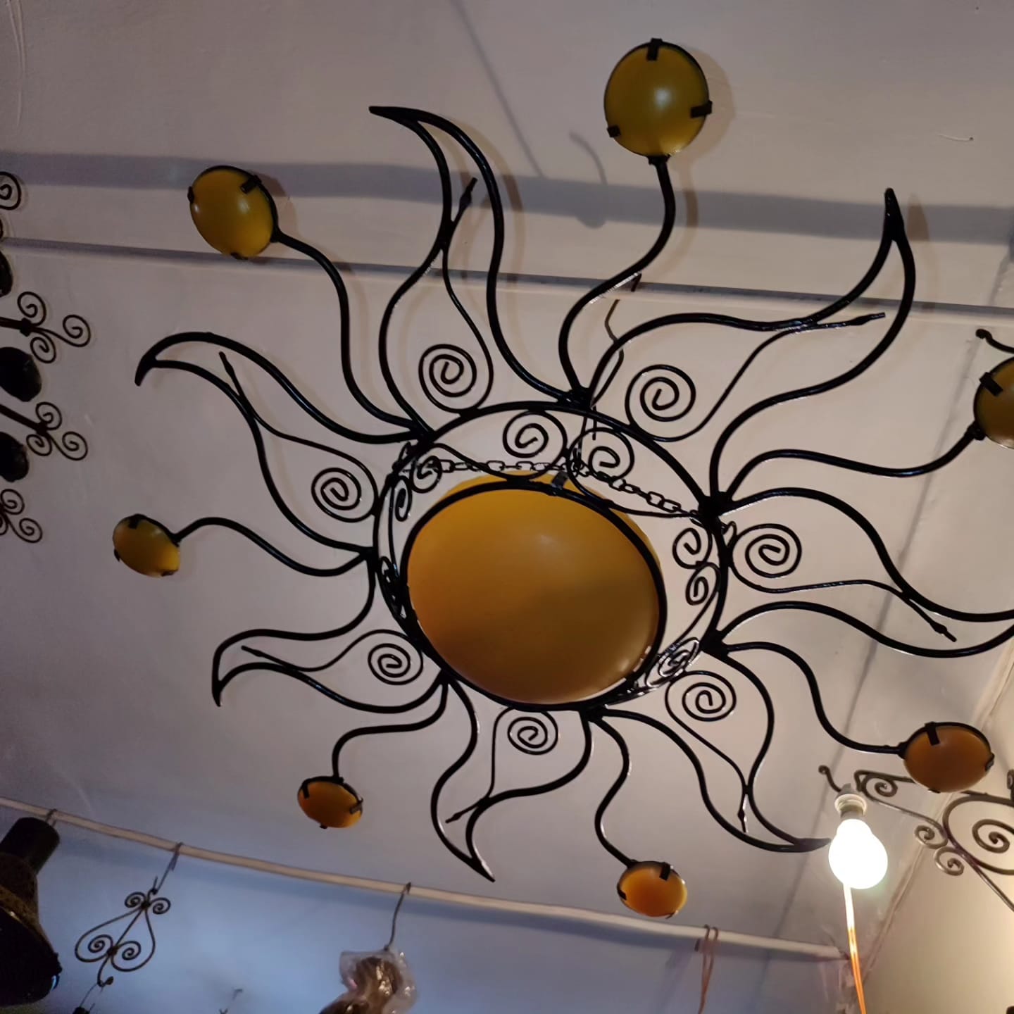 Sun-Kissed Marrakech – Hand-Forged Moroccan Ceiling Light
